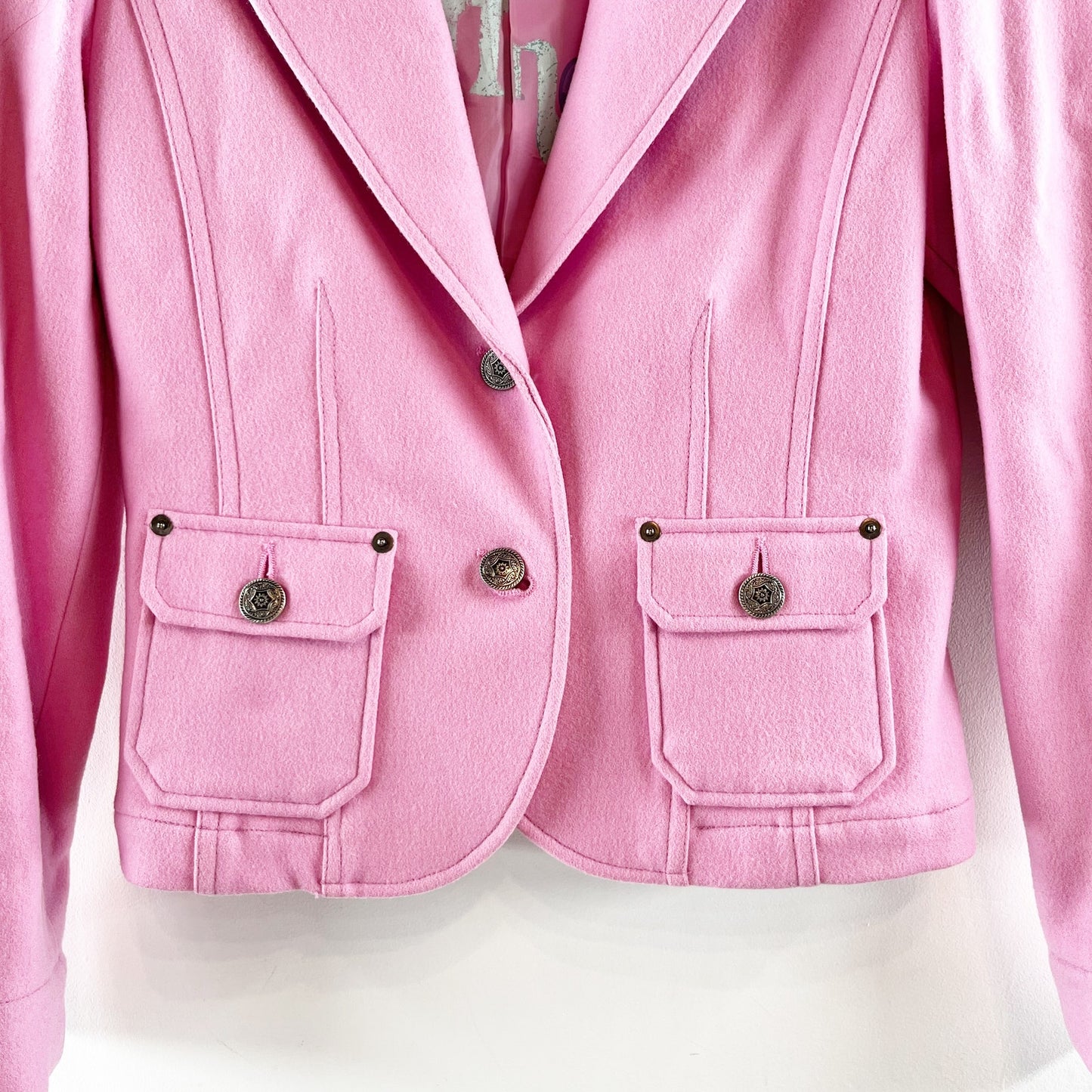 Fillmore Cropped Blazer Jacket Pink Medium