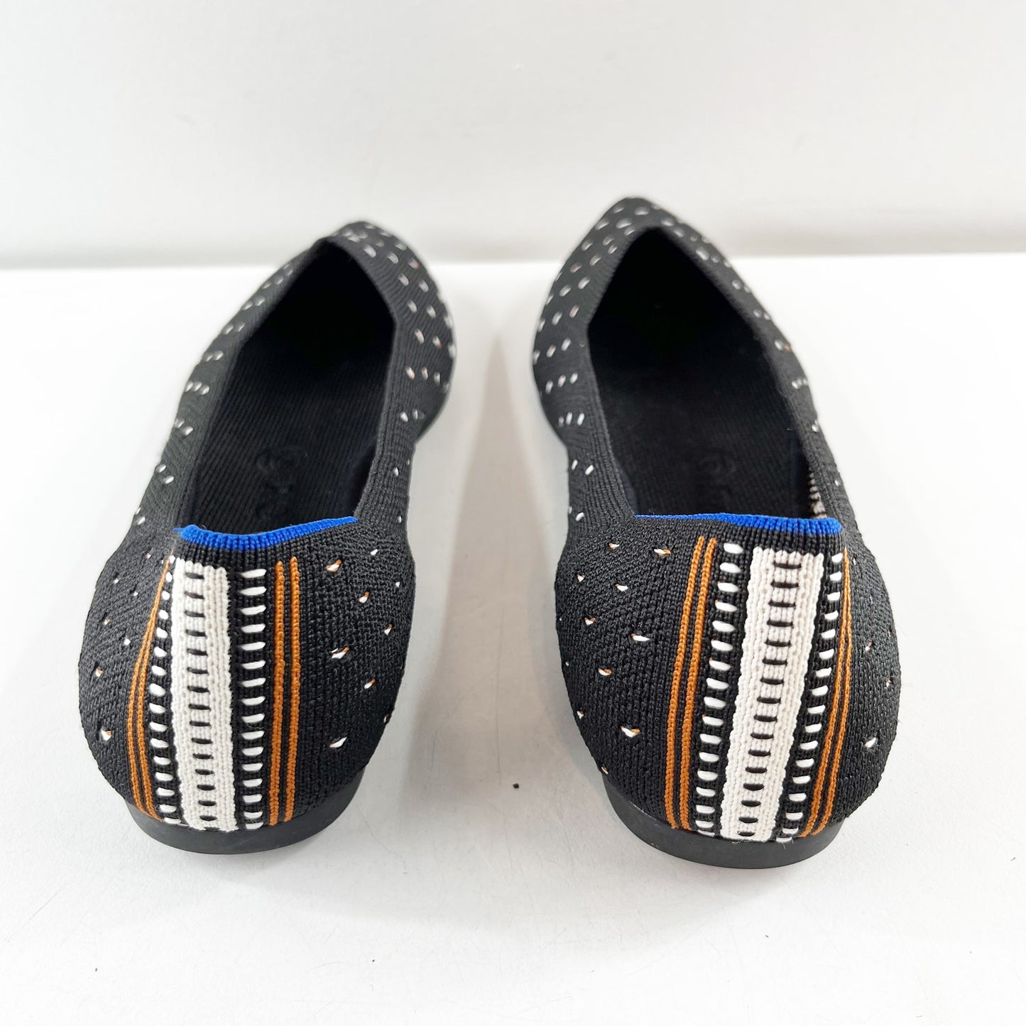 Rothy's The Point Ivory Polka Dot Print Black 8