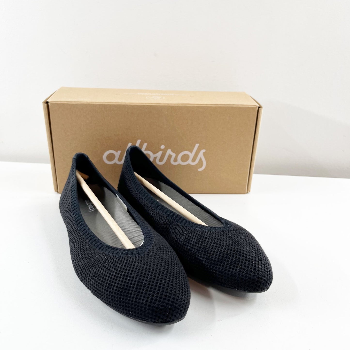 Allbirds Tree Breezer Point Ballet Knit Flats Black 7