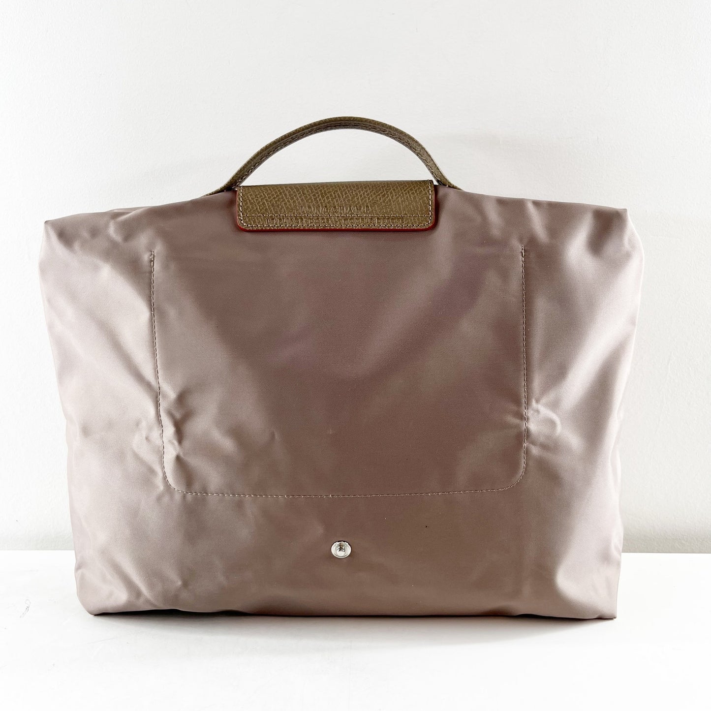 Longchamp Le Pliage Club Document Foldable Tote Bag Brown Tan