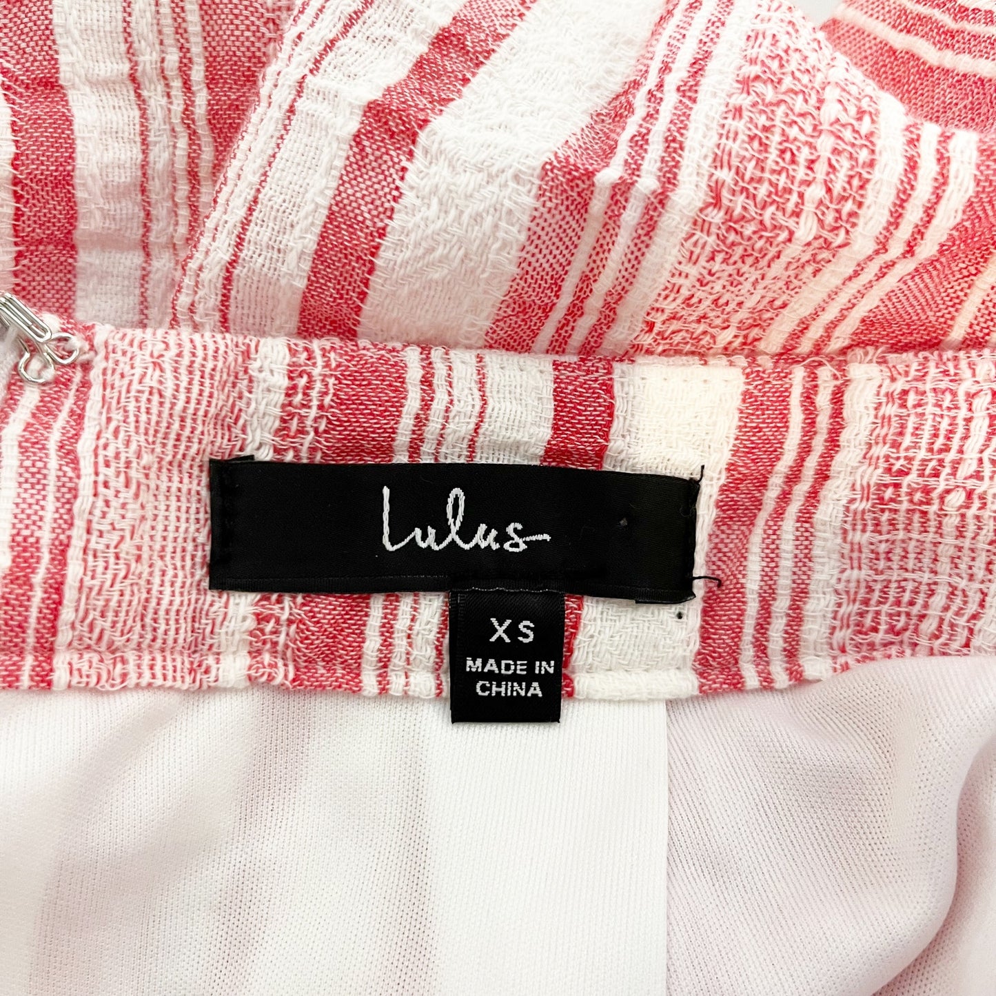 Lulus Sleeveless Coastal Living Red Striped Tie Back Wide Leg Jumpsuit Pink XS