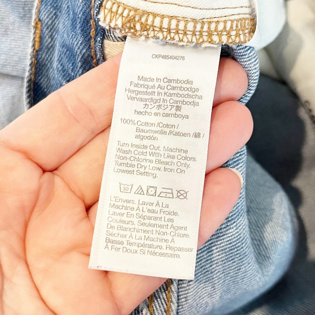 Madewell Relaxed Denim Jean Shorts Kelton Wash Raw Hem Edition Blue 29