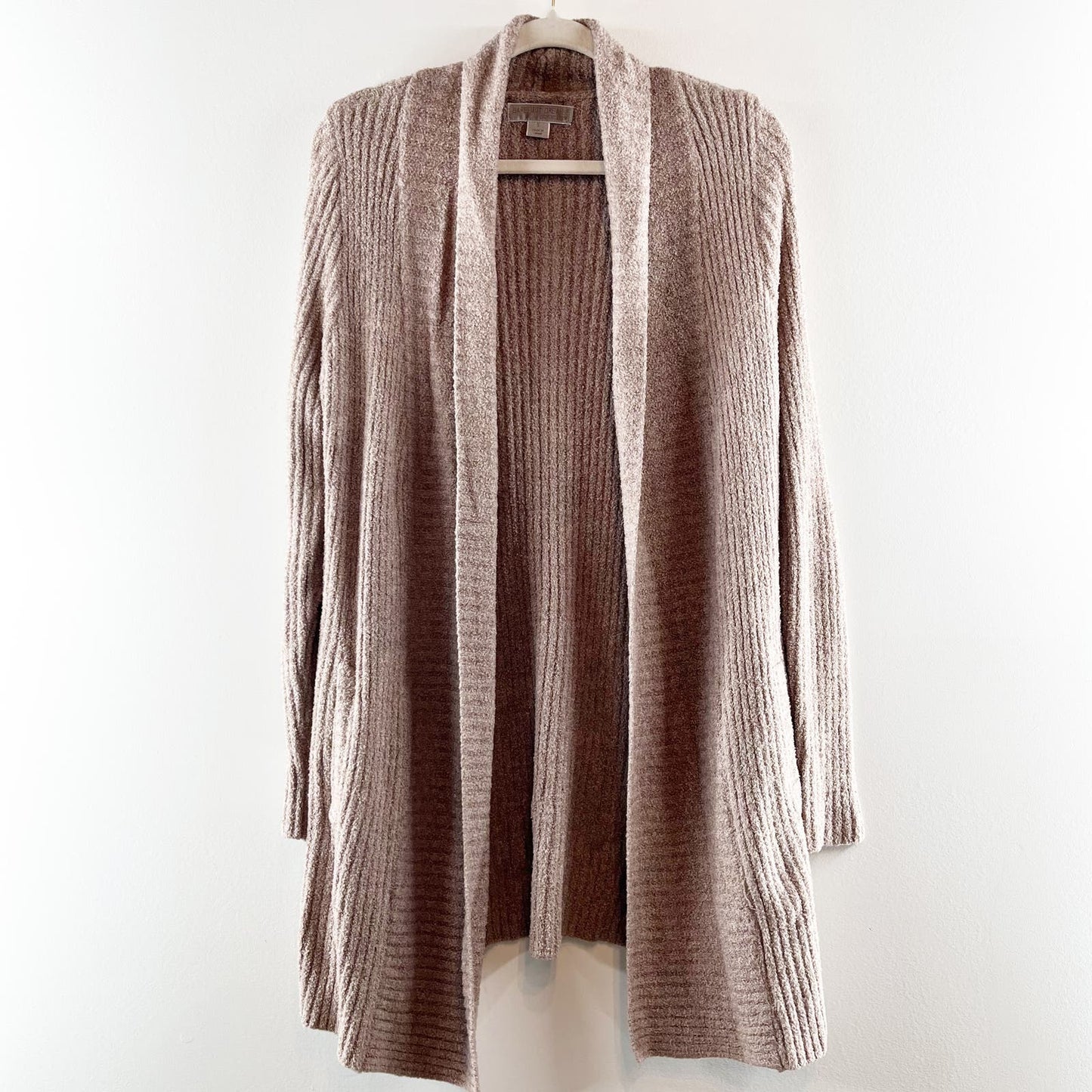 Barefoot Dreams Cozy Chic Lite Montecito Duster Cardigan Sweater Brown Small