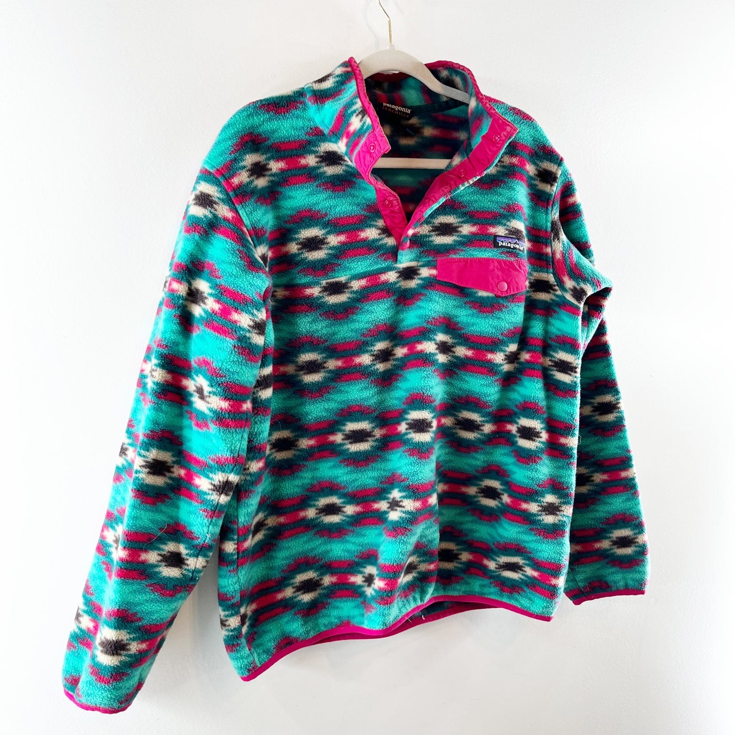 Patagonia T Snap Synchilla Long Sleeve Fleece Jacket Wild Desert Green XL
