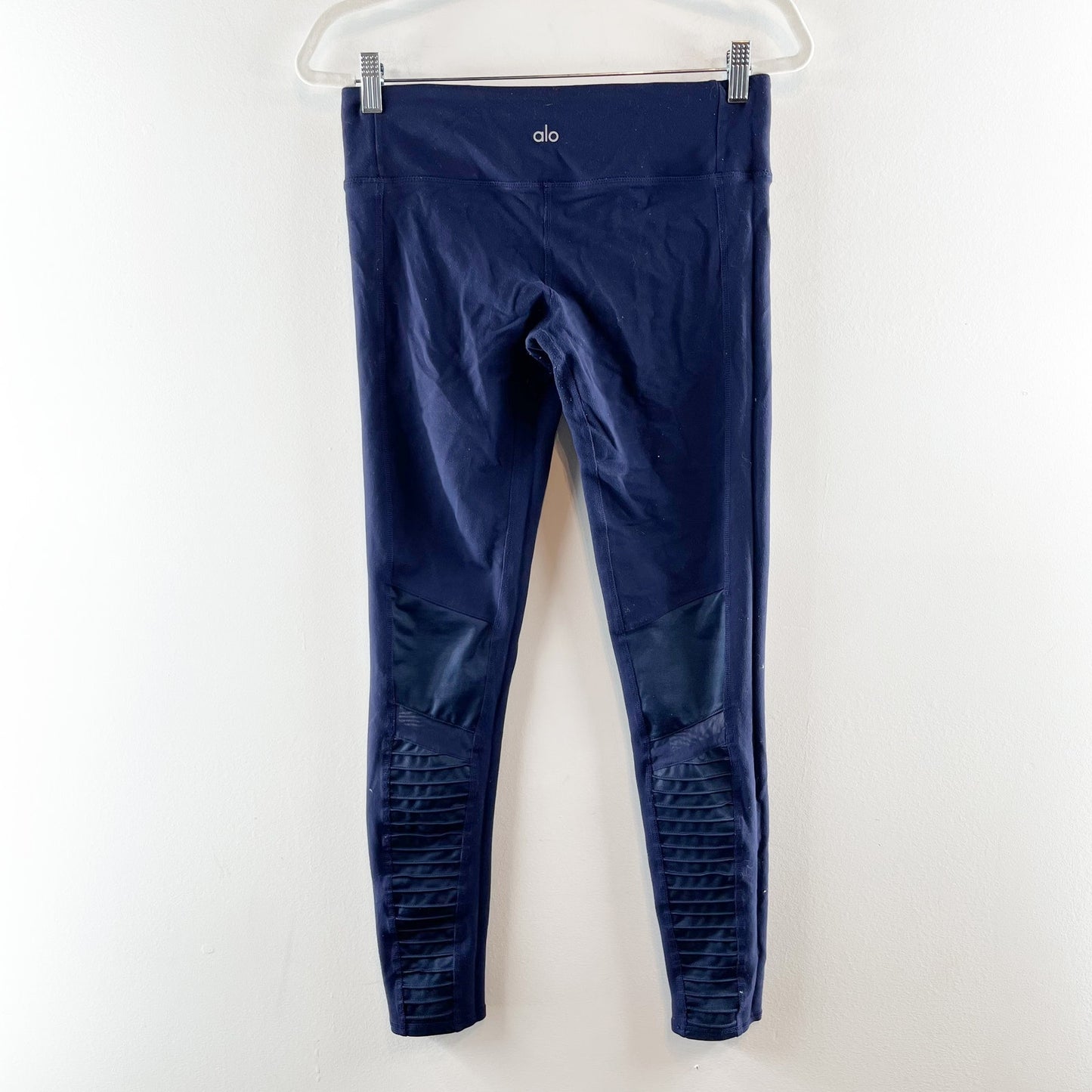 Alo Yoga Moto Leggings Pants Navy Blue Medium