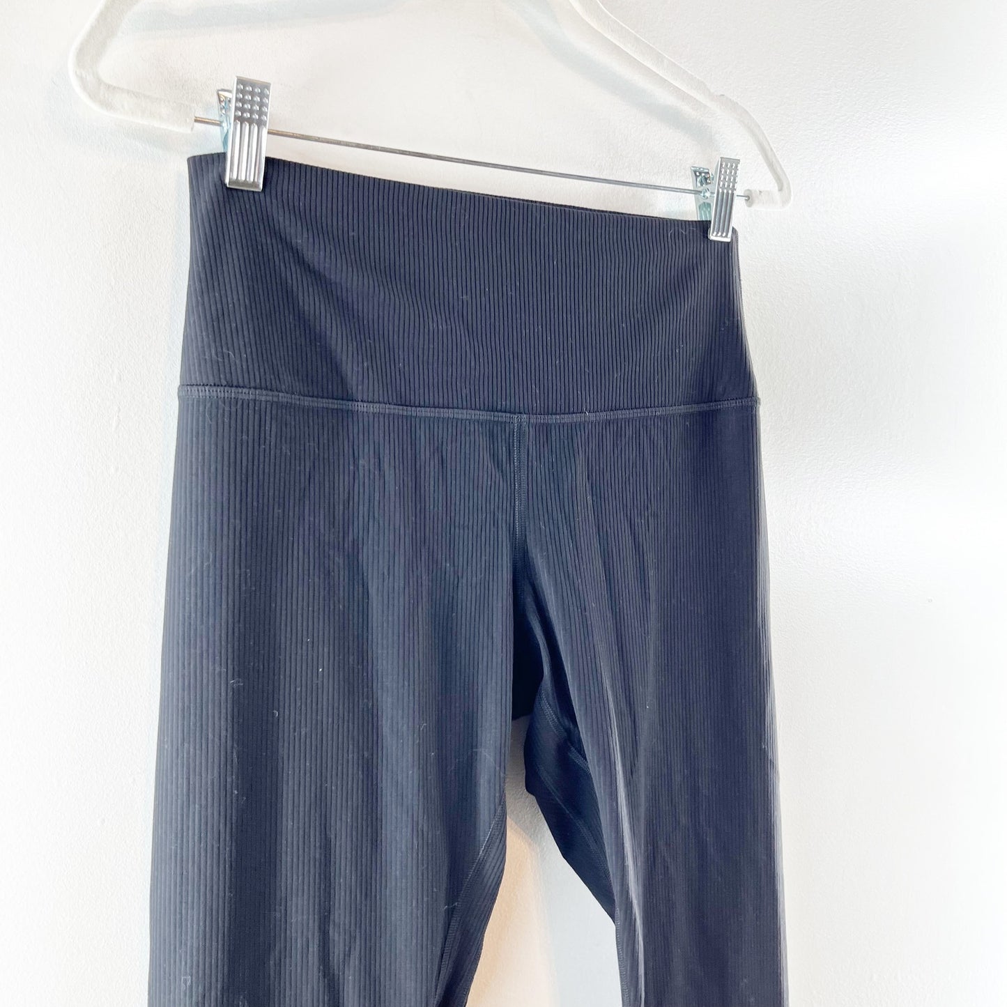 Lululemon Align Ribbed High-Rise Crop Leggings Pants 23" Black 10