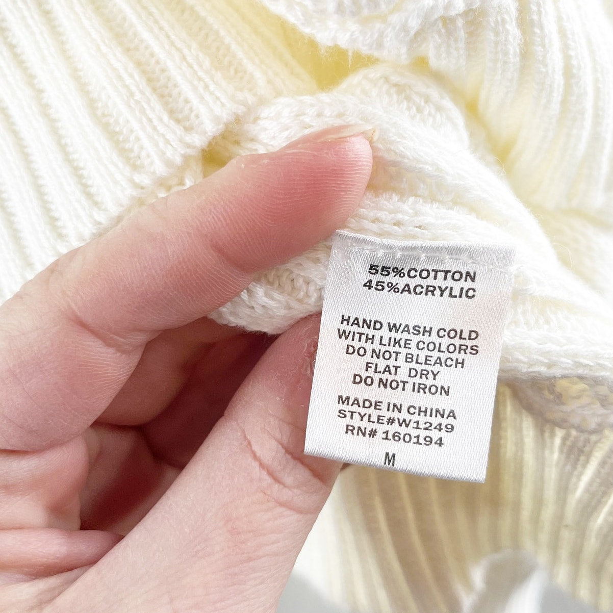 By Together Baylor Crewneck Slouchy Sweater Ivory White Medium