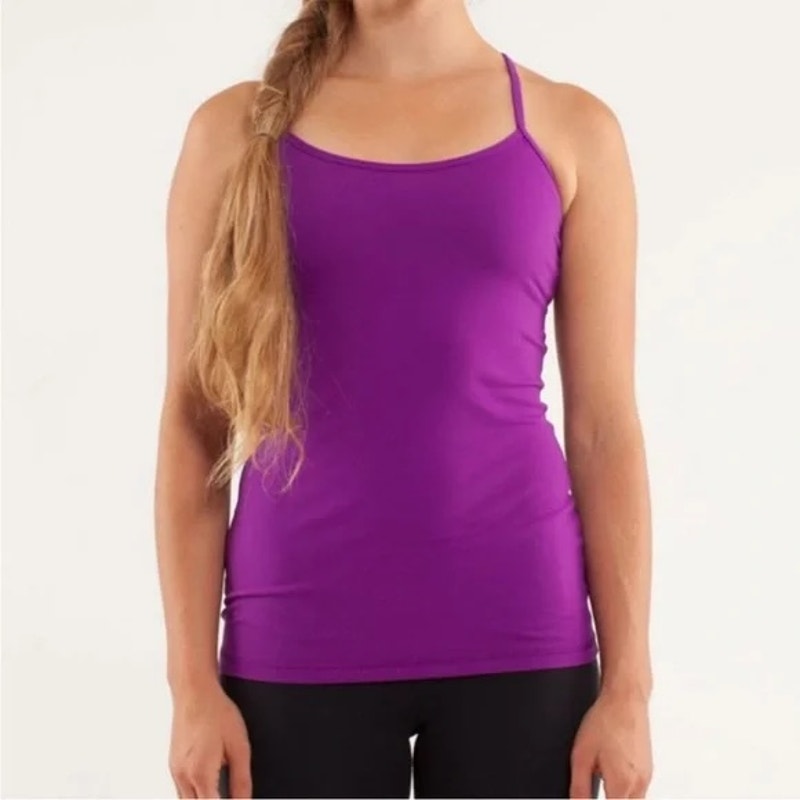 Lululemon Power Y Racerback Built in Bra Tank Top Purple