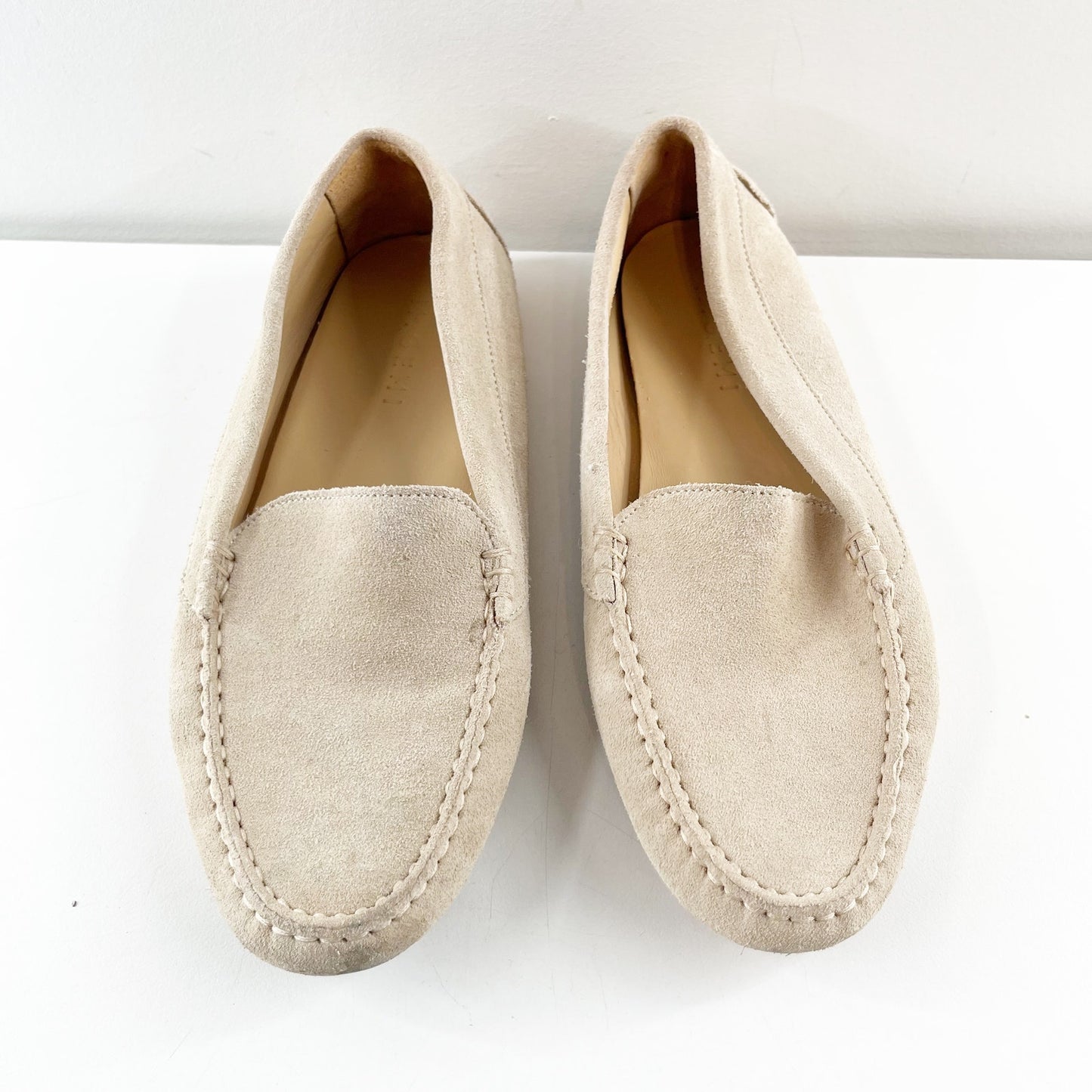 M. Gemi The Felize Suede Flat Loafer Moccasin Shoes Tan 38 / US 8