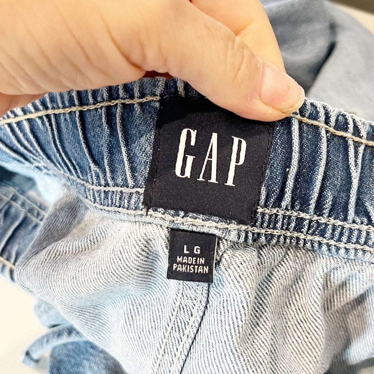GAP Mid Rise Ultrasoft Easy Horseshoe Jeans Blue Large