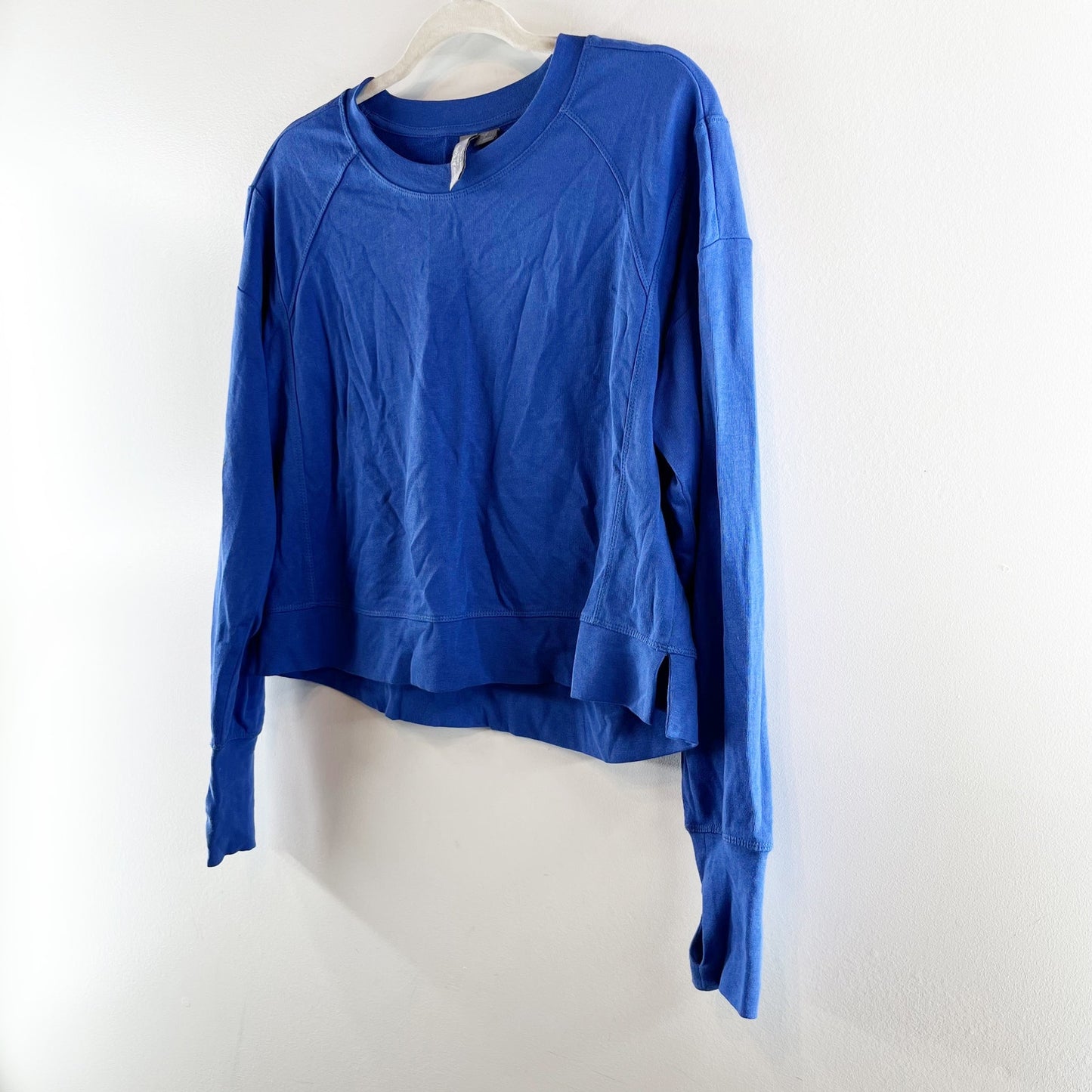Sweaty Betty After Class Long Sleeve Crewneck Sweatshirt Royal Blue 4