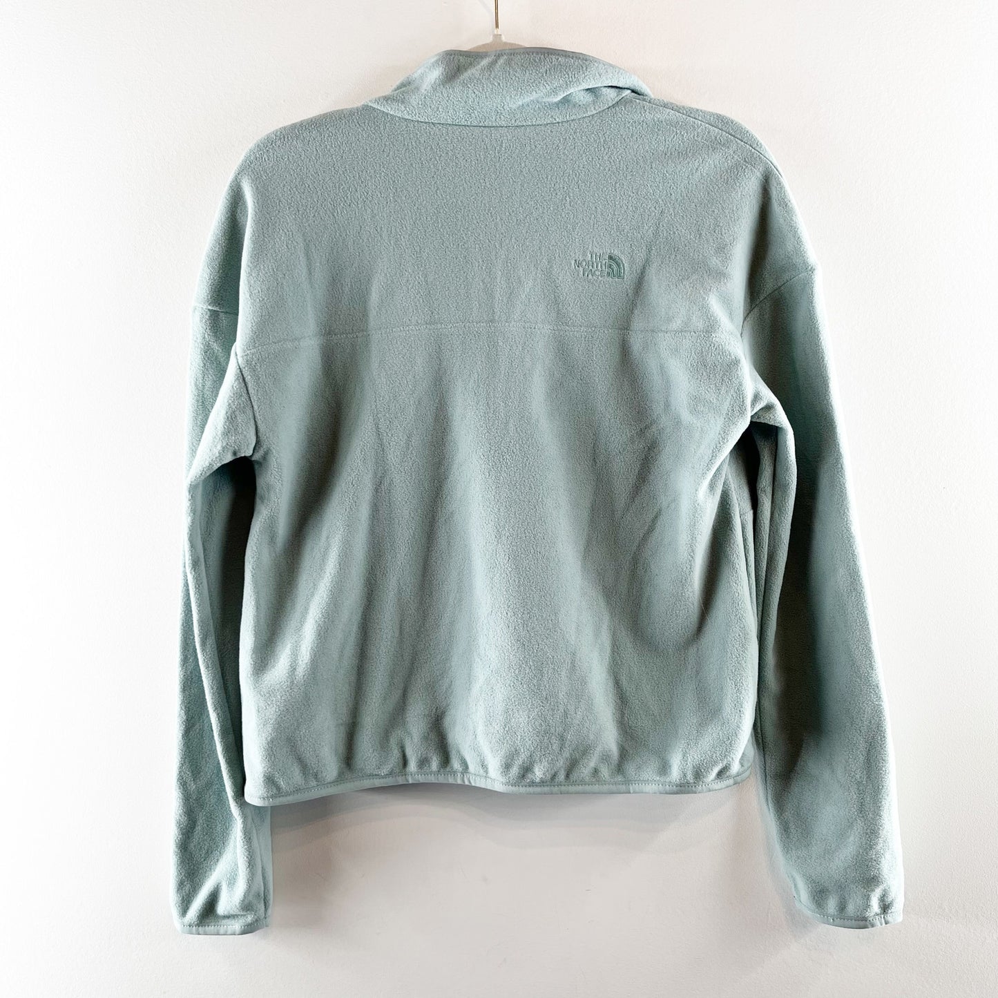The North Face TKA Glacier 1/2 Zip Cropped Sweater Jacket Green Small