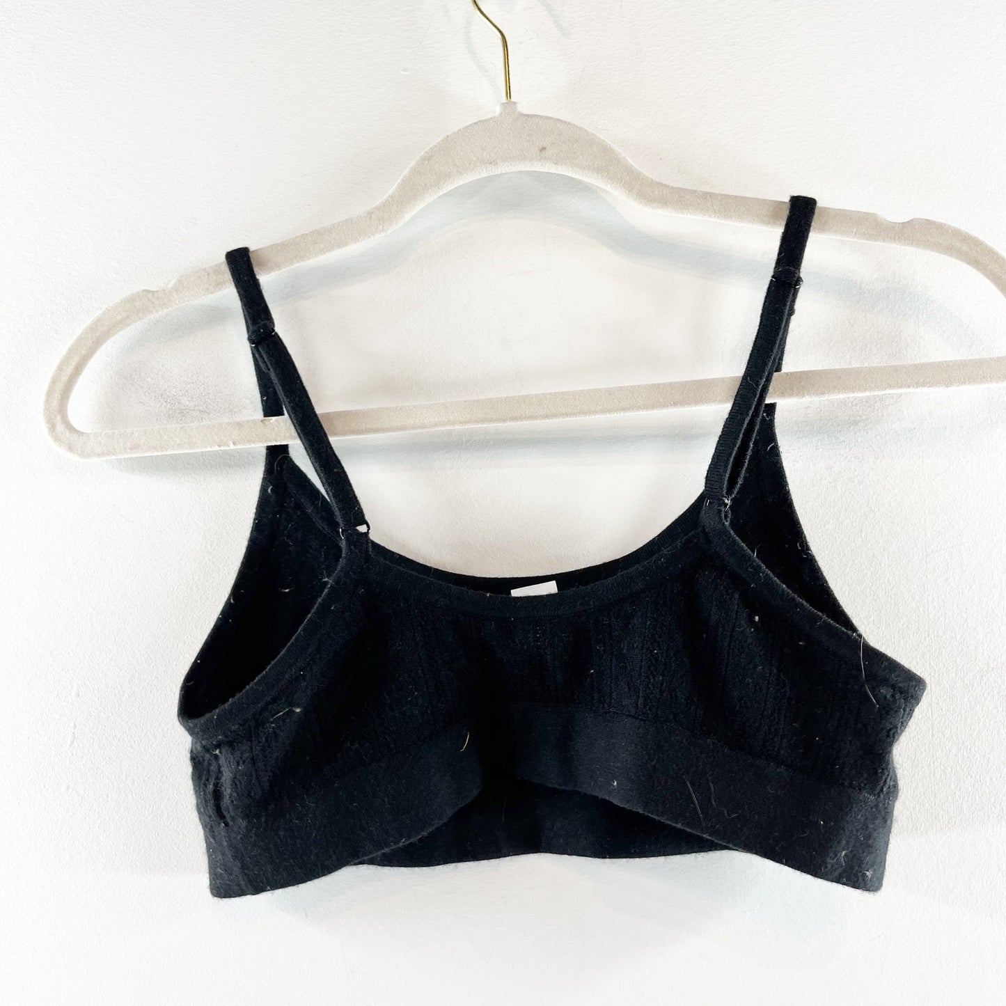 Alo Yoga Pointelle Sweater Be Mine Bra Bralette Black Small