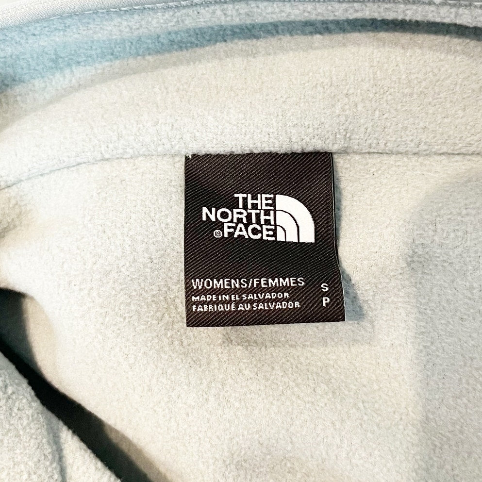 The North Face TKA Glacier 1/2 Zip Cropped Sweater Jacket Green Small