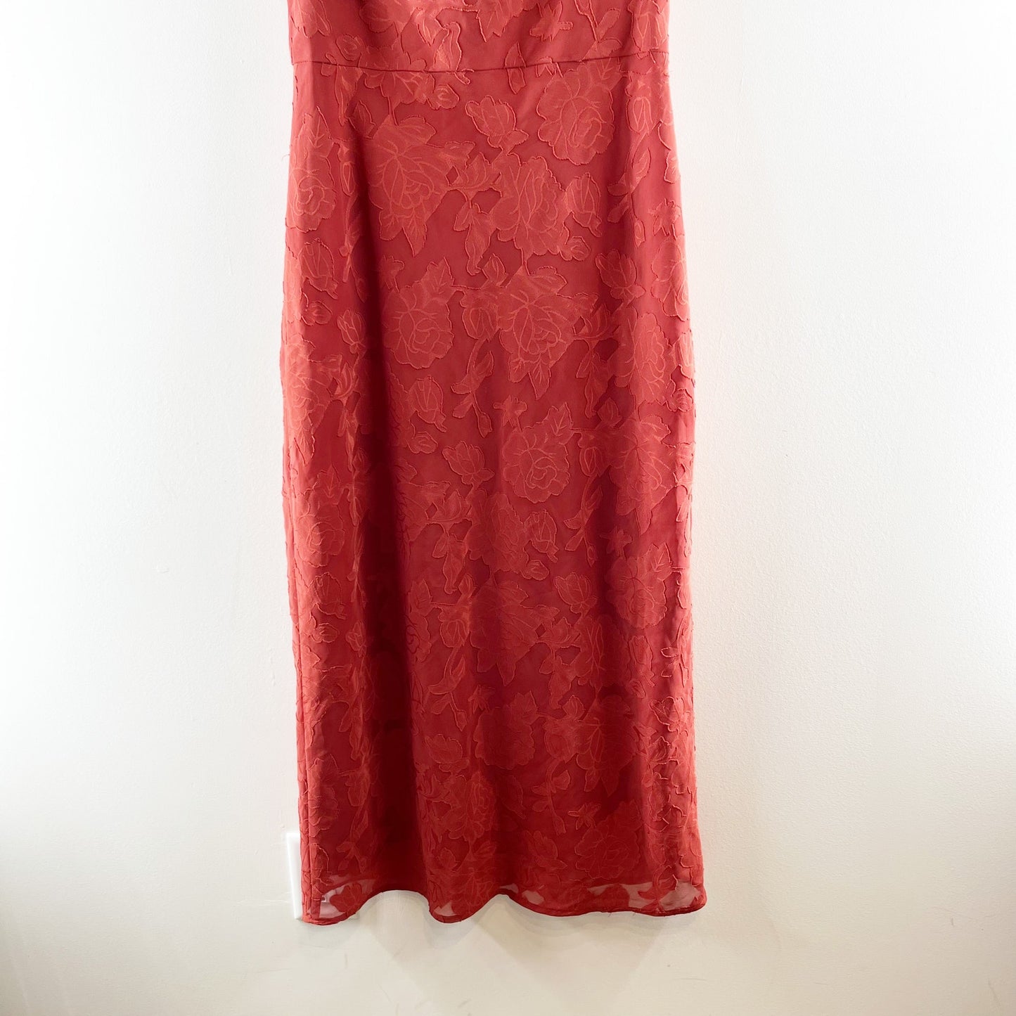 Hutch Anthropologie Kinsey Midi Slip Dress Maroon Wine Red 8