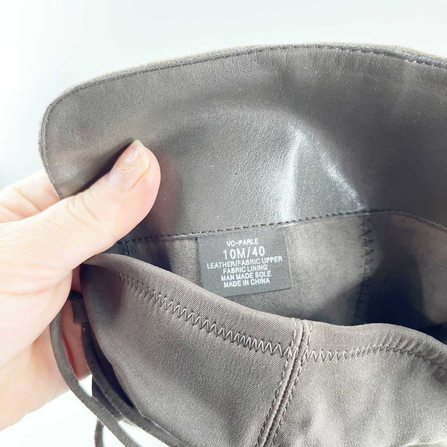 Vince Camuto Parle Suede Lace Detail Block Heel Over The Knee Boots Tornado 10