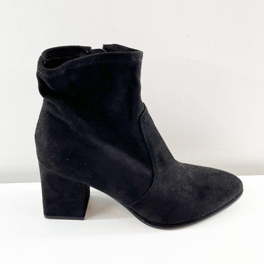 Marc Fisher Balsan Suede Block Heel Ankle Boots Booties 8.5