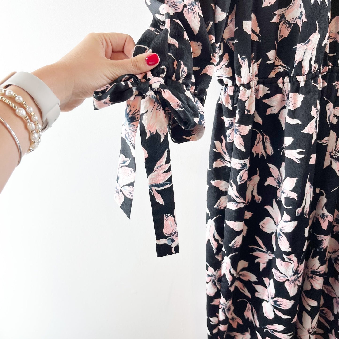 Madewell Winter Orchid Tie-Sleeve Wide Leg Jumpsuit Brigette True Black XXL