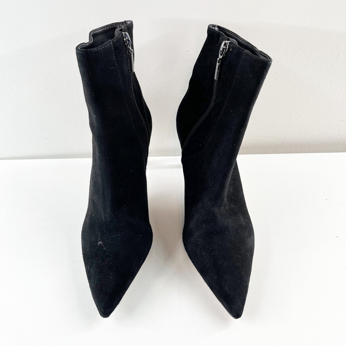 Schutz Bette Pointed Toe Kitten Stiletto Heel Ankle Boots Booties Black 8