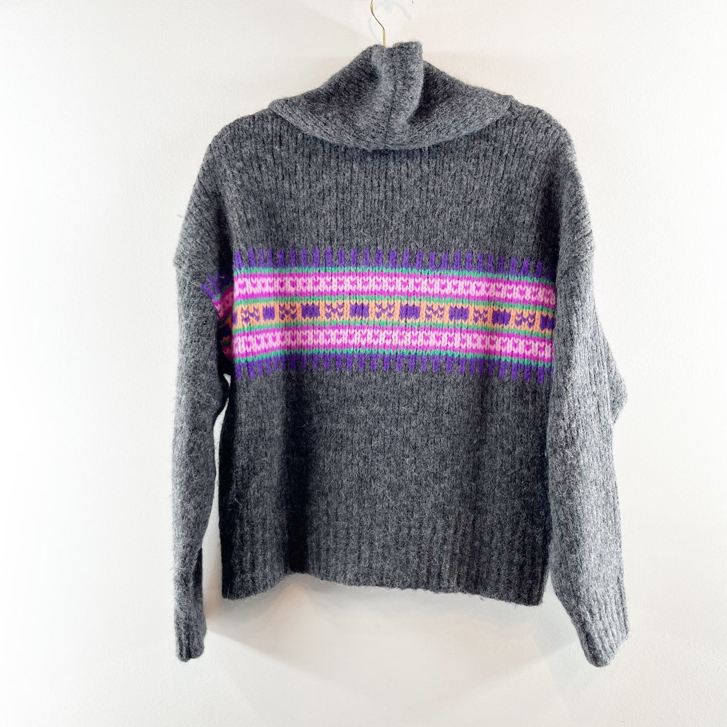 Xirena Waylon long Sleeve Cardigan Sweater Heather Charcoal Gray Small