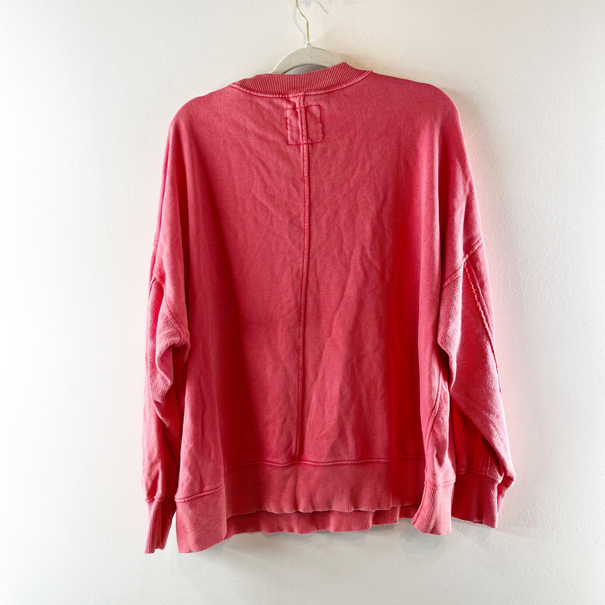 Aerie Oversized Big Chill Red Crewneck Sweatshirt Pullover Small