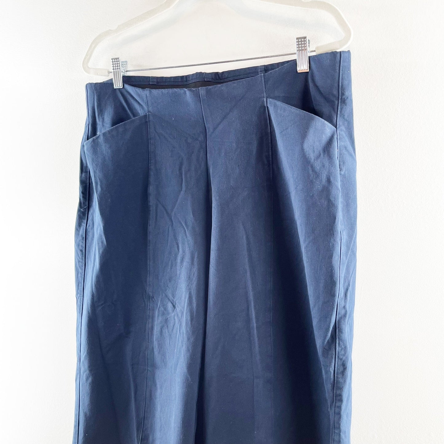 Old Navy High Waisted Pull On Pixie Super Wide Leg Pants Navy Blue XL