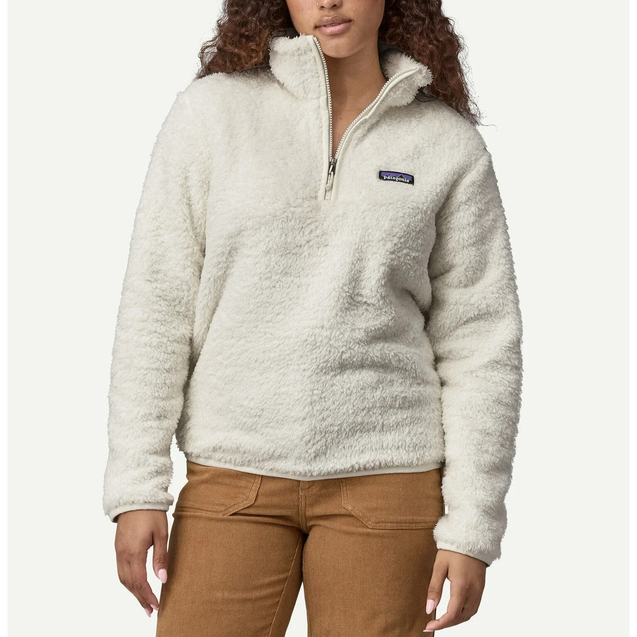 Patagonia Los Gatos 1/4 Zip Fleece Pullover Jacket Birch White Small