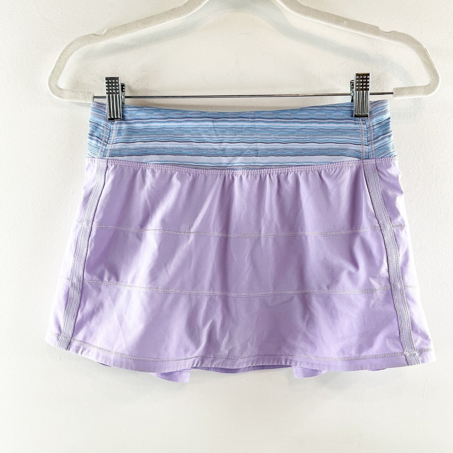 Lululemon Pace Rival Skirt II Tennis Skort Lilac Wave Twist Caspian Blue 4