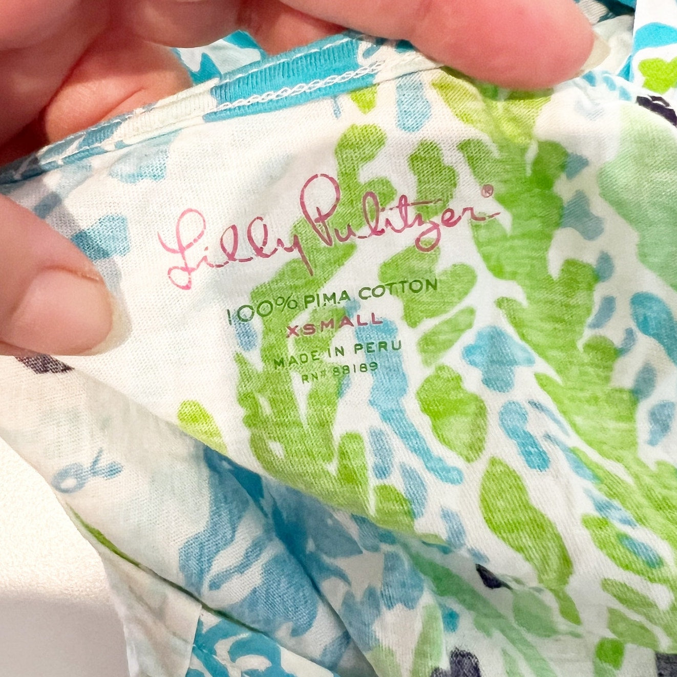 Lilly Pulitzer Pima Cotton Eliza Mini Shift Dress in Lets Cha Cha Blue Green XS