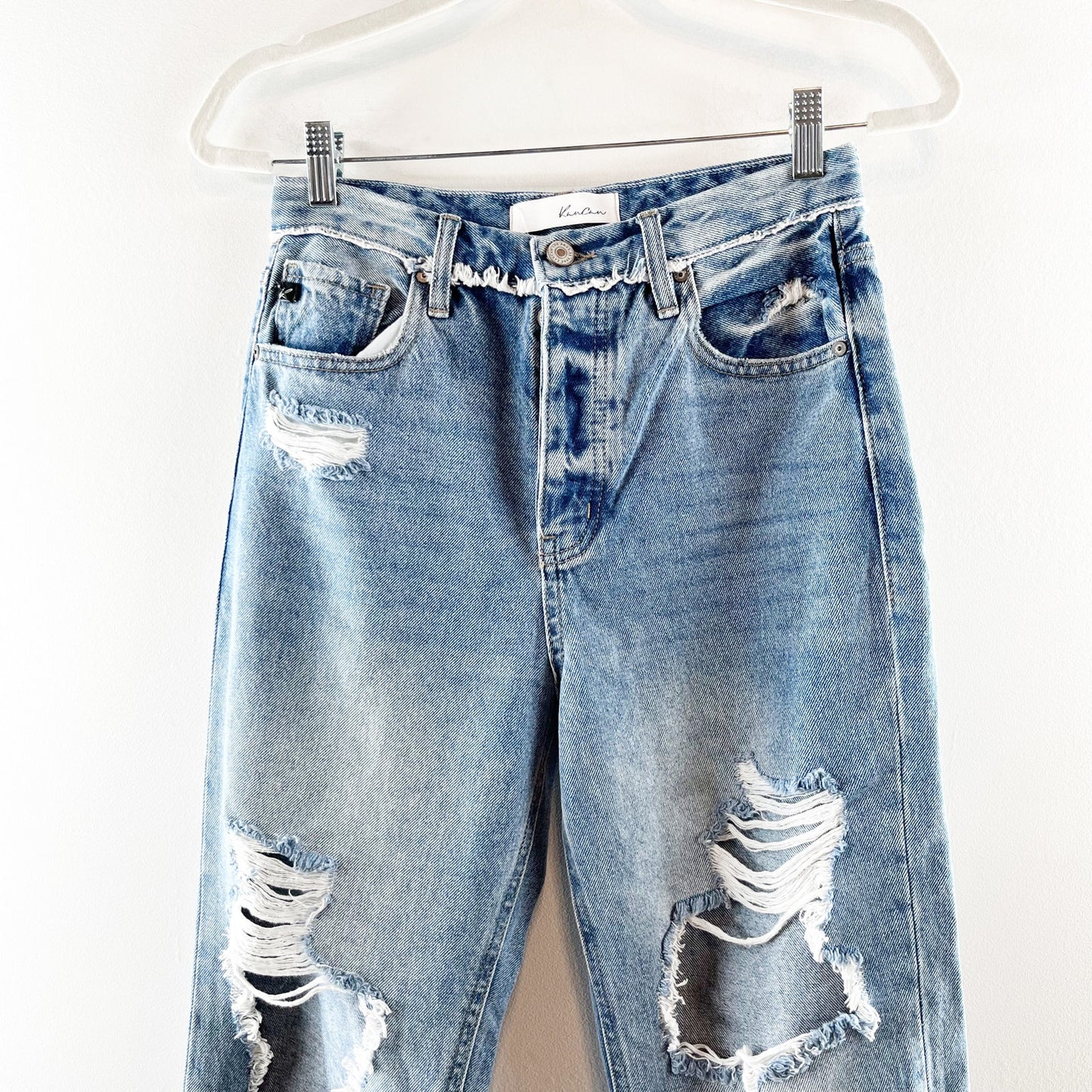 Kancan Sylvie Ultra High Rise 90's Boyfriend Jeans Blue 5 / 26