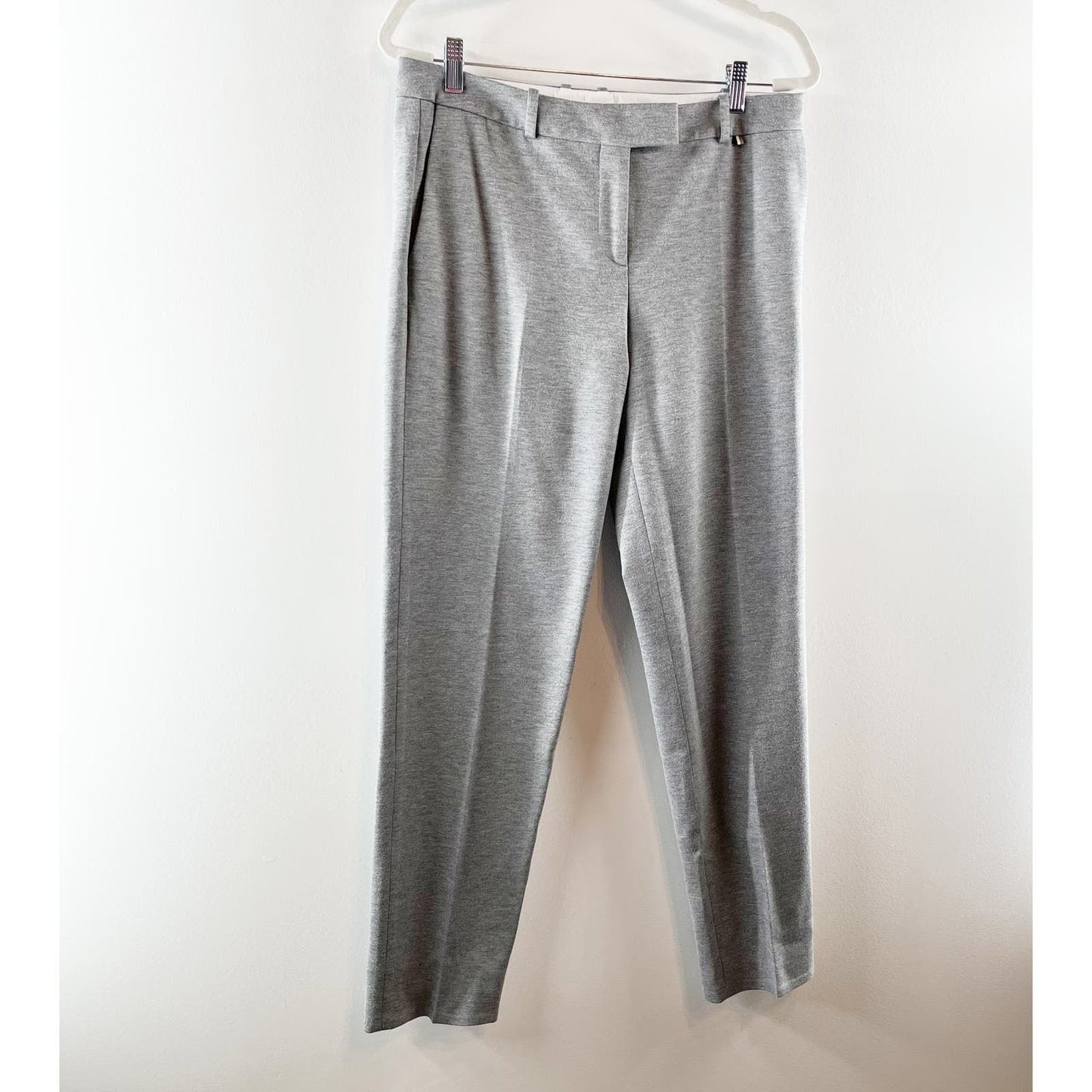 Hugo Boss Slim Fit Tocanesi Wool Blend Ankle Trouser Dress Pants Gray 6