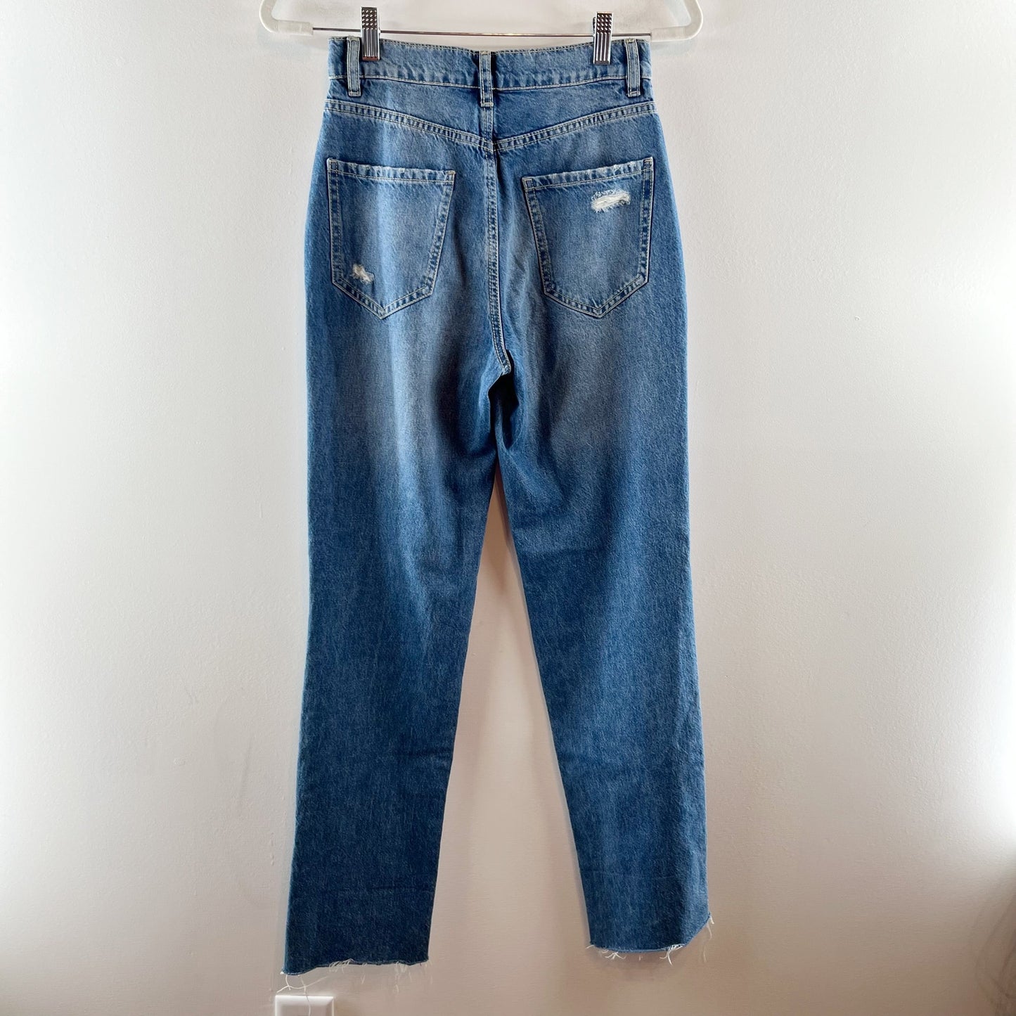 Garage Denim Hi-Rise 100% Cotton Vintage Straight Ripped Jean Ollie Wash 0 / 25