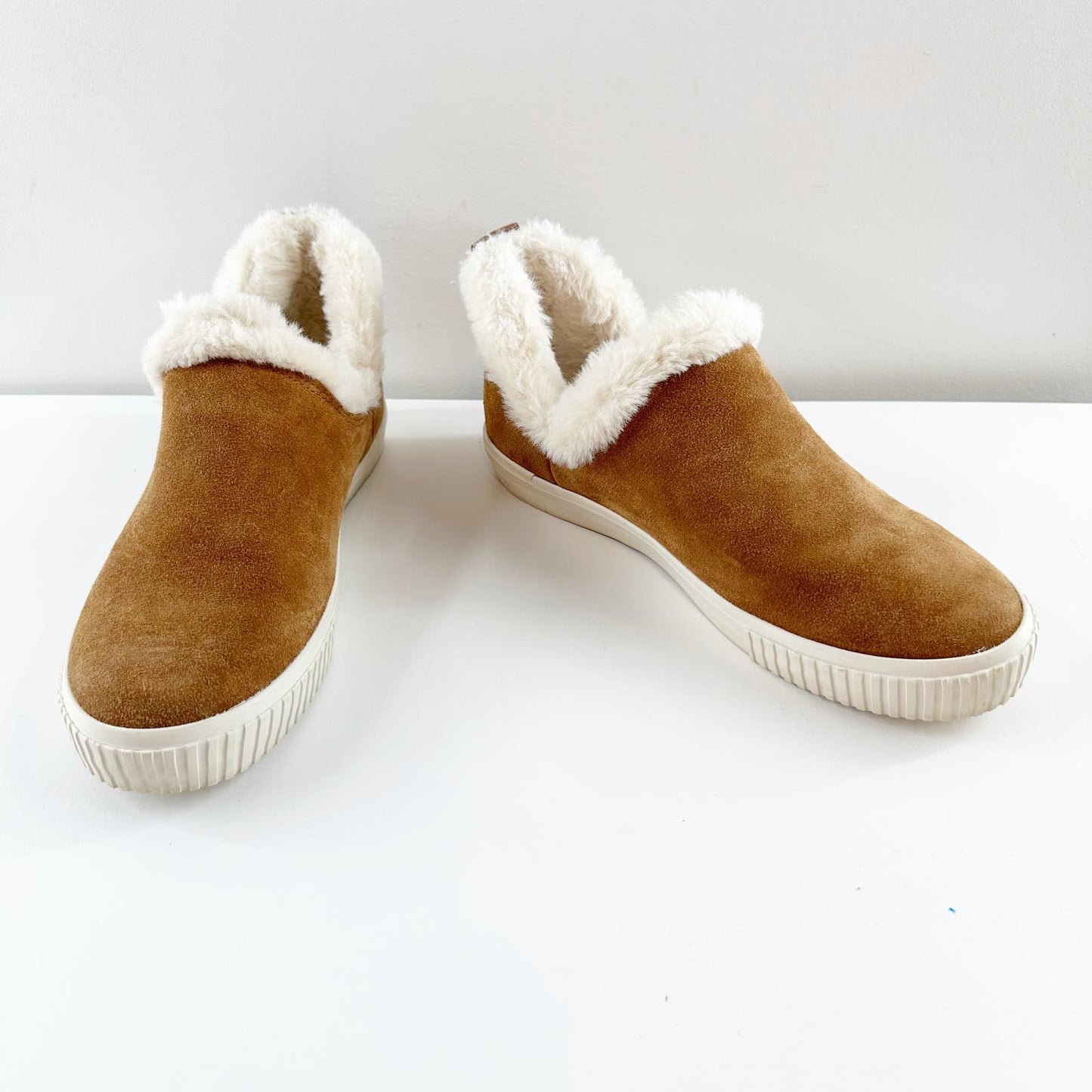 Timberland Skyla Bay Slip On Fur Lined Sneaker Shoes Suede Brown 8.5