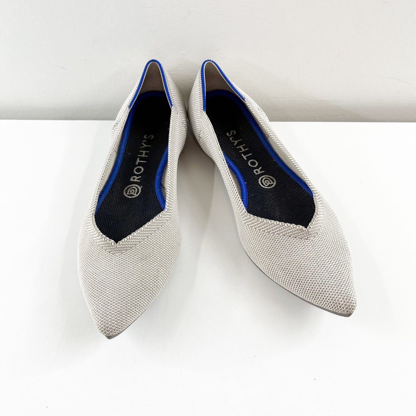 Rothy's Birdseye Point Pointed Toe Ballet Flats Shoes Gray 9