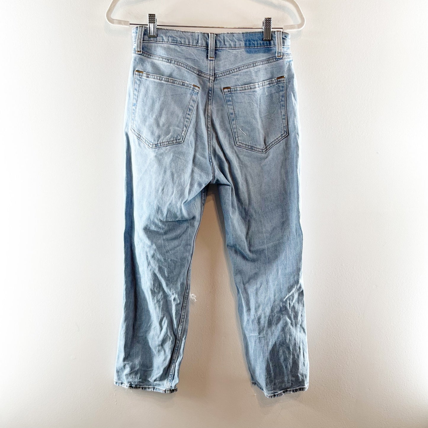 Abercrombie & Fitch Ankle Straight Ultra High Rise Jean Destroy Ripped 28 / 6