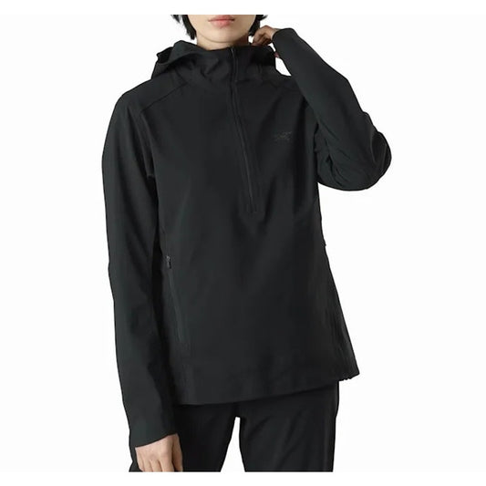 Arc'teryx Trino SL Long Sleeve 1/2 Zip Hooded Anorak Jacket Black Large