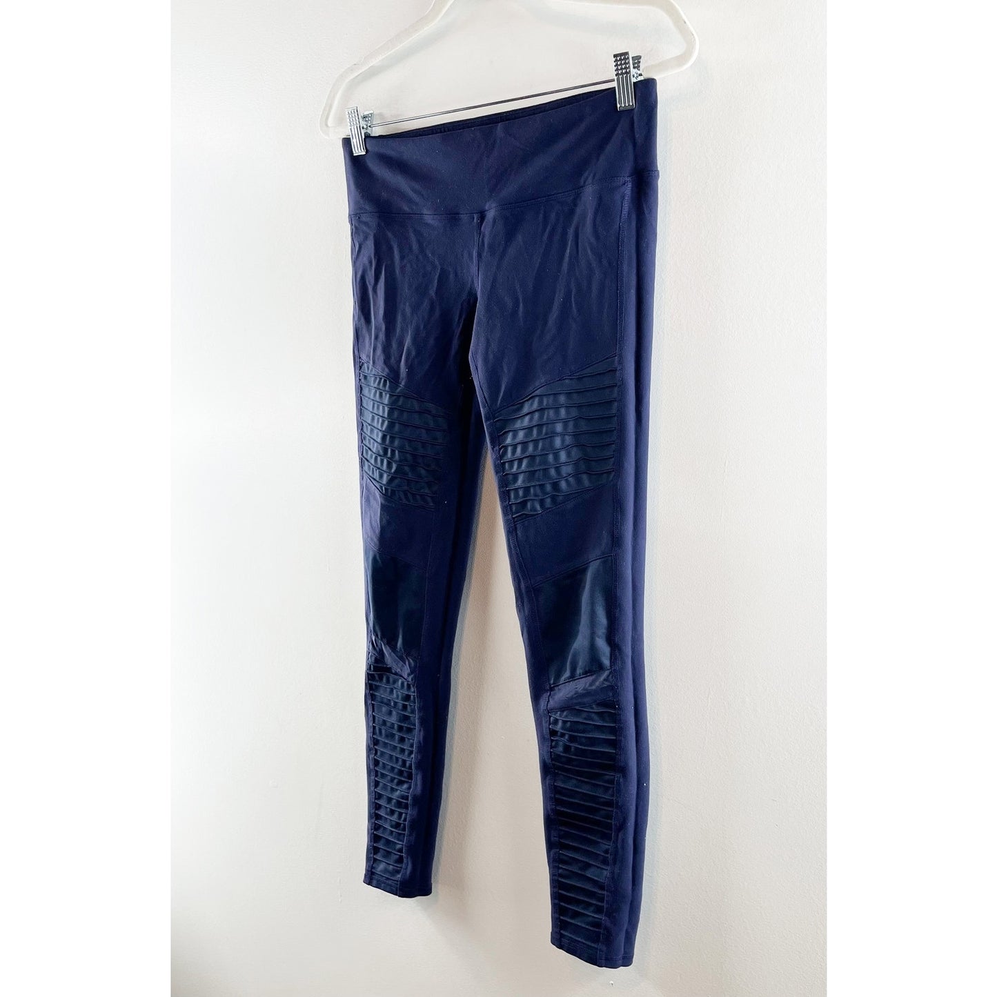 Alo Yoga Moto Leggings Pants Navy Blue Medium