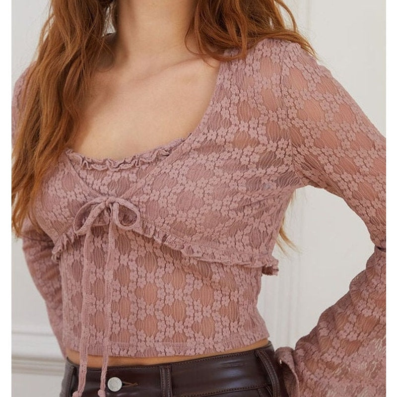 LA Hearts PacSun Tie Front Cami and Cardigan Two Piece Set Rose Pink Large