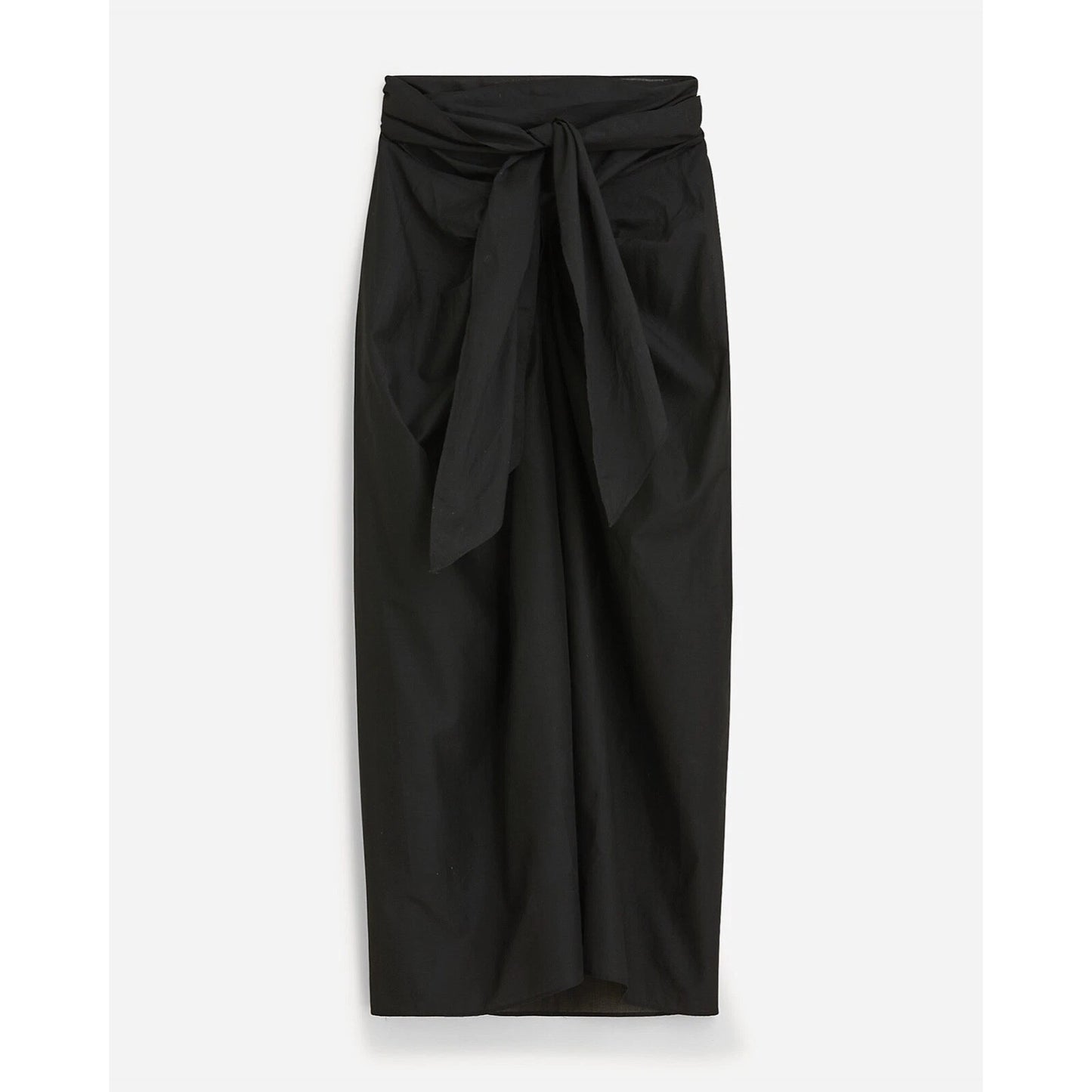 J. Crew Convertible Beach Cotton Sarong Skirt Dress Black Large