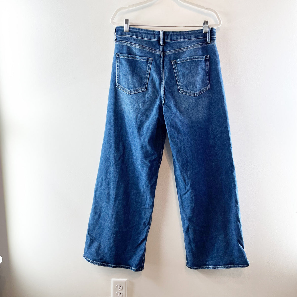 JBD Just Black Denim High Waisted Wide Leg Dark Wash Jeans Blue 31 / 12