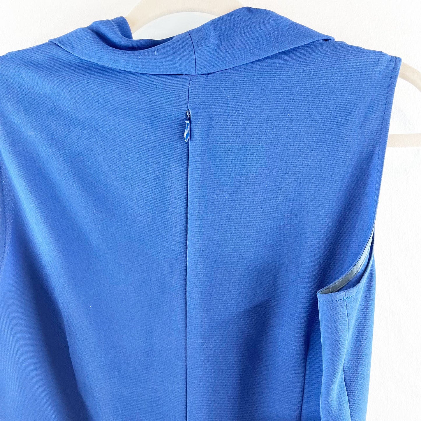 Max Mara Belted Sleeveless Sheath Knee Length Pencil Dress Royal Blue 12