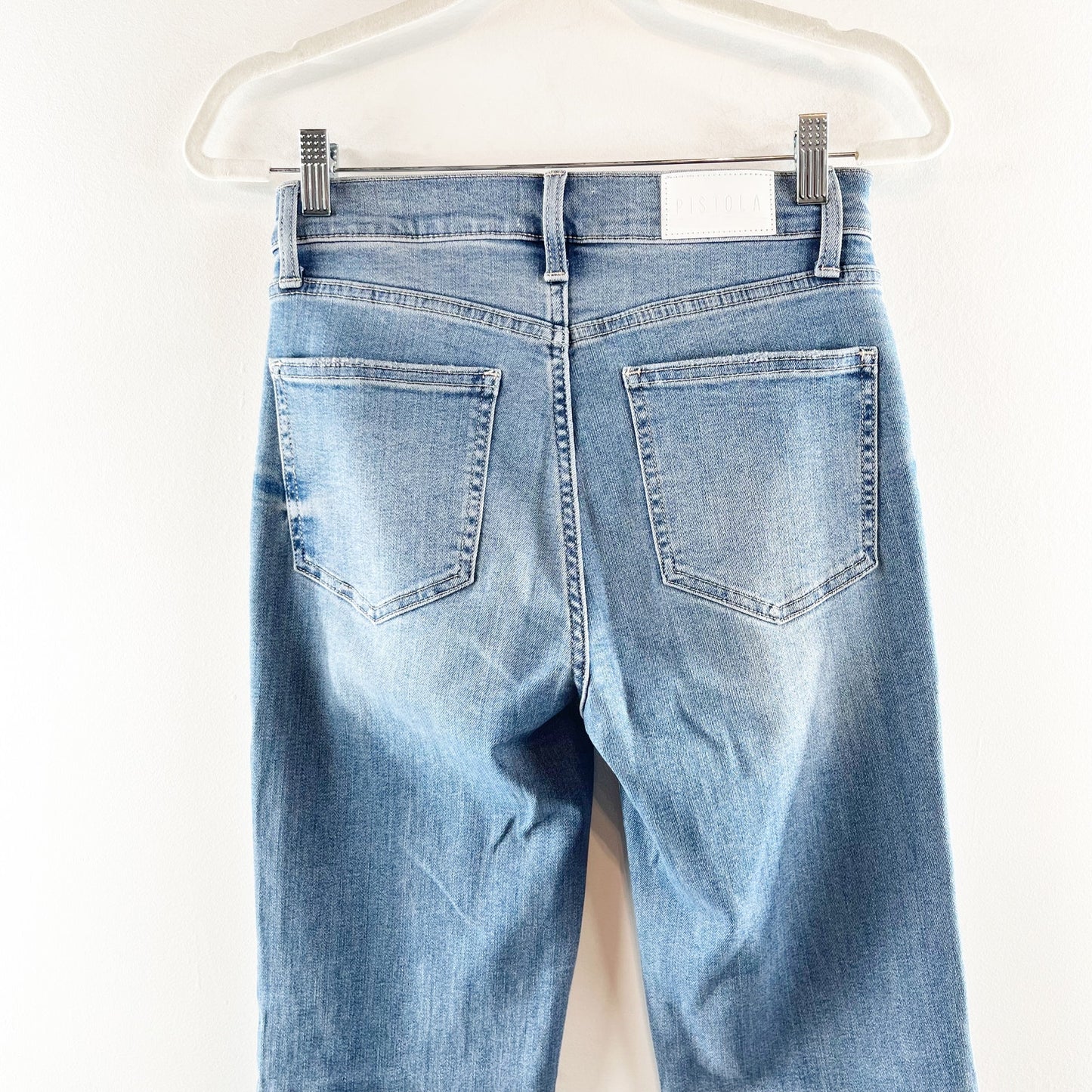 Pistola Kinsley Mid Rise Flare Leg Jeans Blue 27