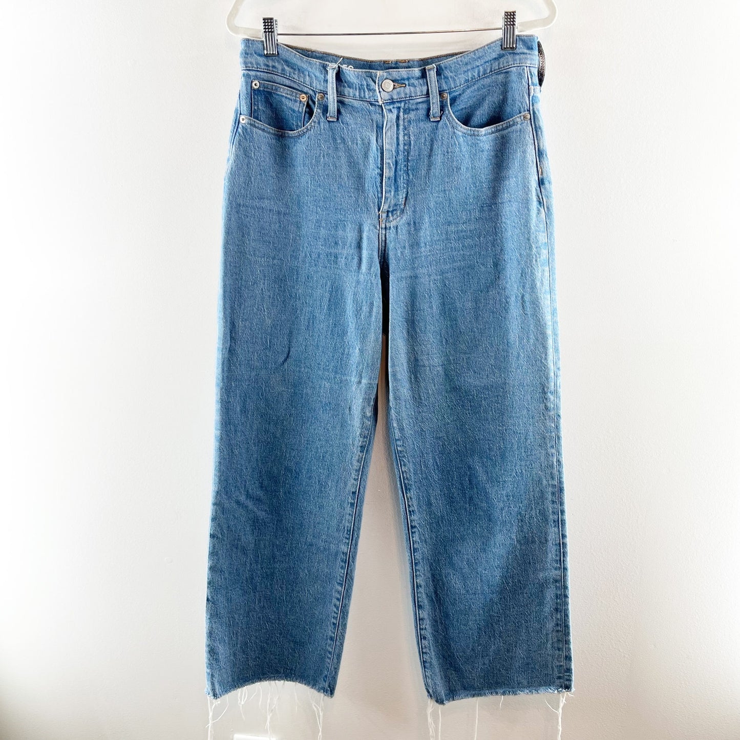 J. Crew Slim High Rise Wide Leg Jeans Light Indigo Wash Blue 30 / 10