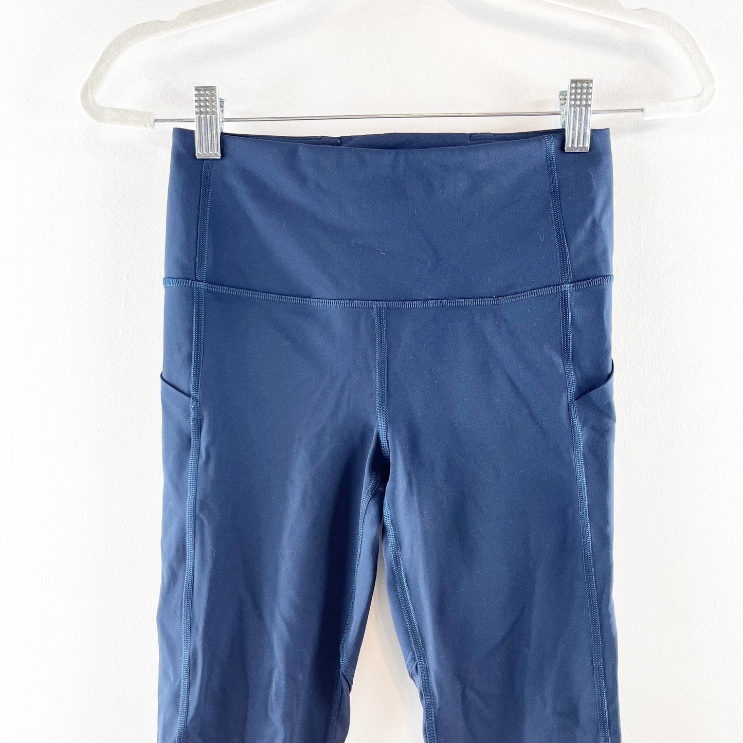 Lululemon Pace Rival High-Rise Crop Leggings 22" No Zip True Navy Blue 4