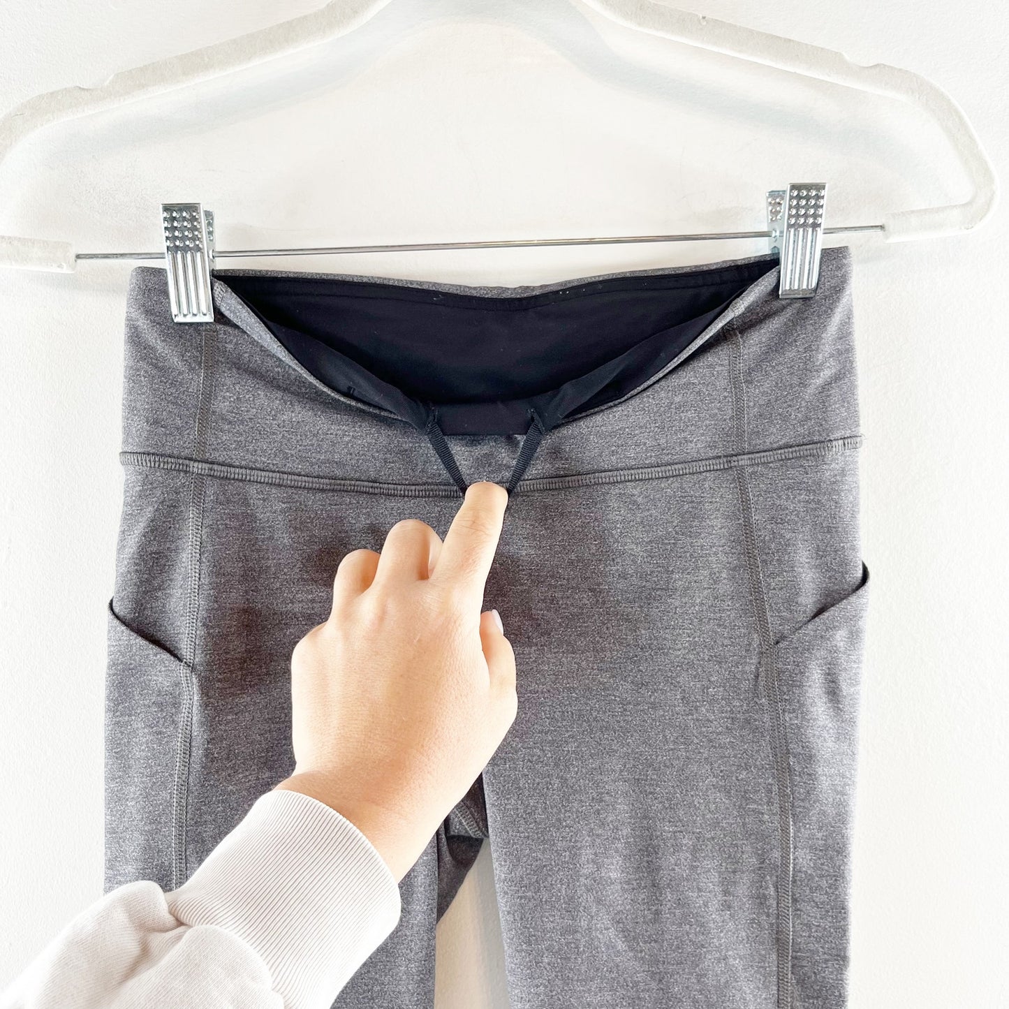 Lululemon Pace Rival Crop 19" Leggings Heathered Black Slate Gray 4