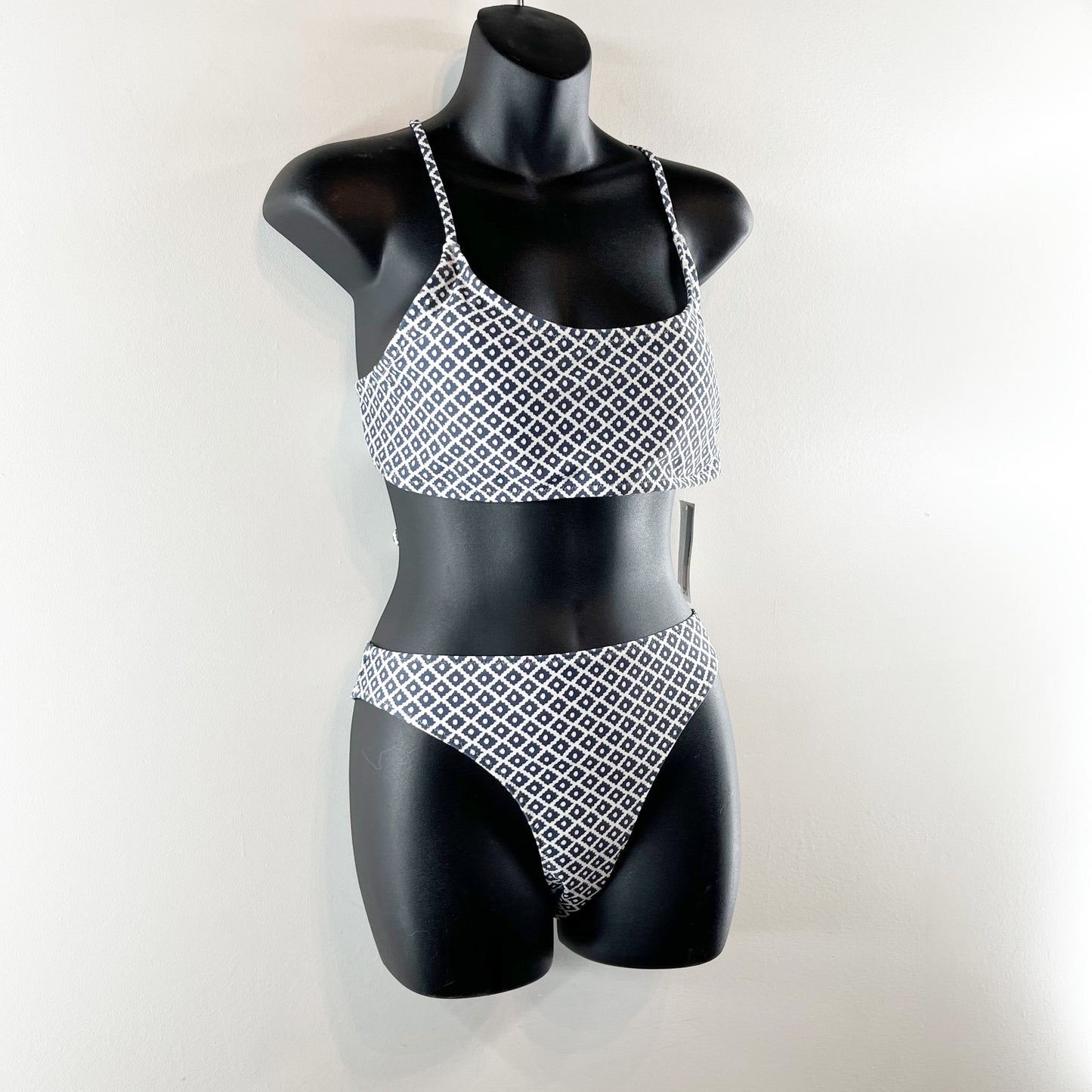 Vineyard Vines Cape Geo Bikini Top & Bikini Bottom Swim Set Faded Indigo Medium