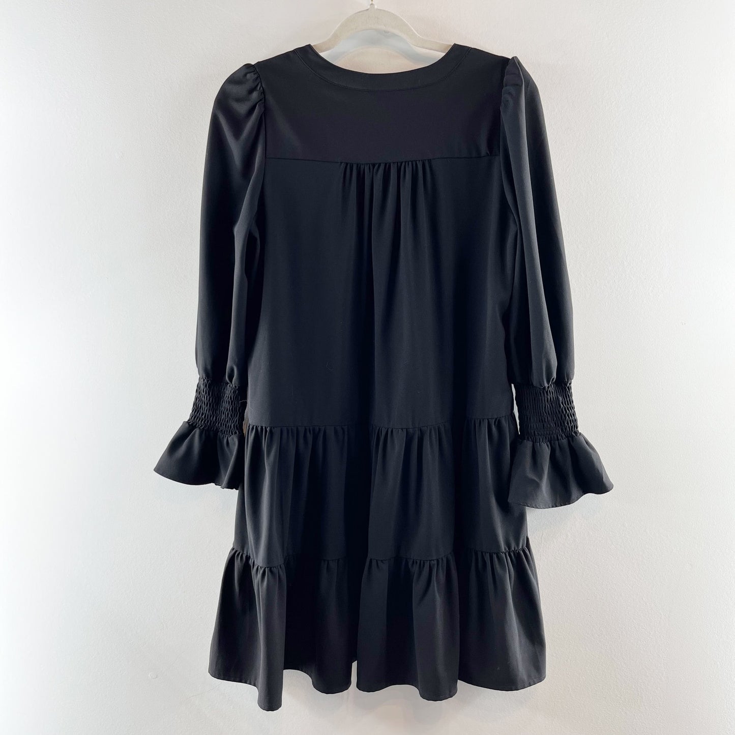 Pomander Place Tuckernuck Kenzo Tiered Mini Babydoll Dress Black Small