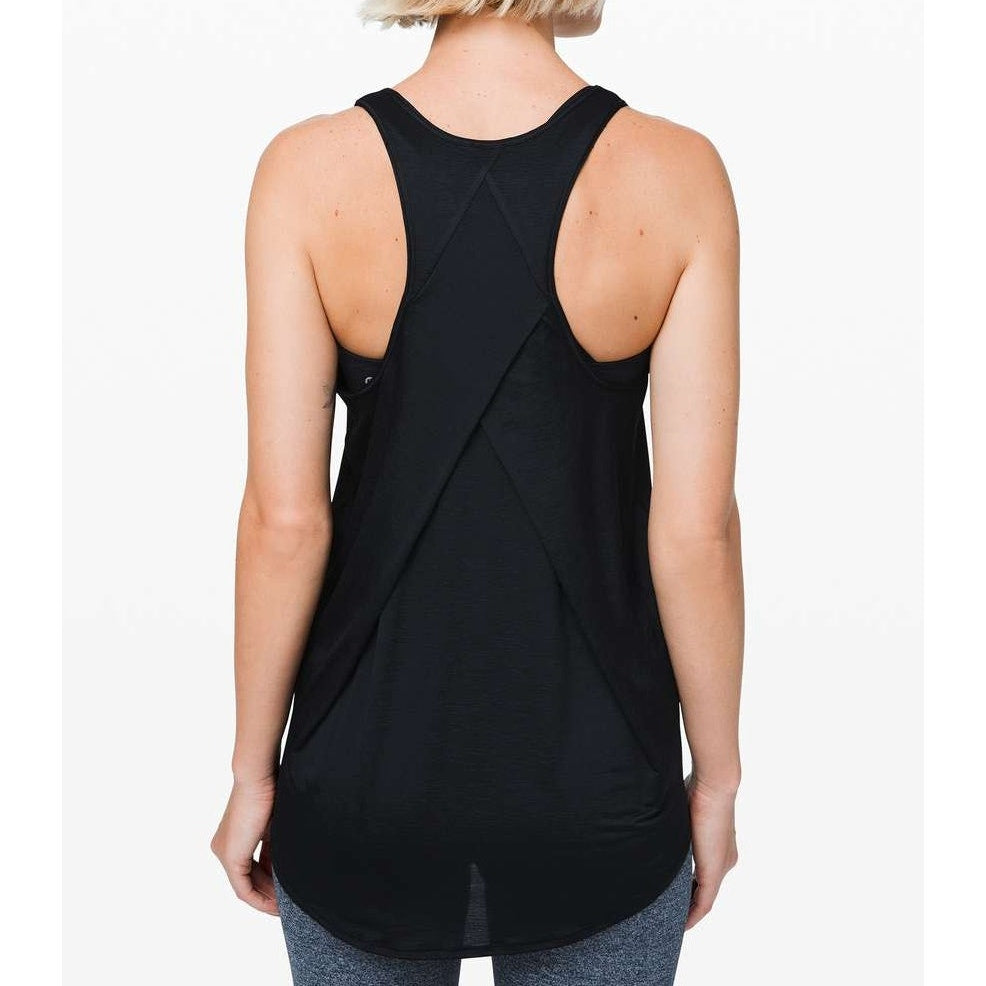 Lululemon Essential Tank Top Pleated Jersey Black 14