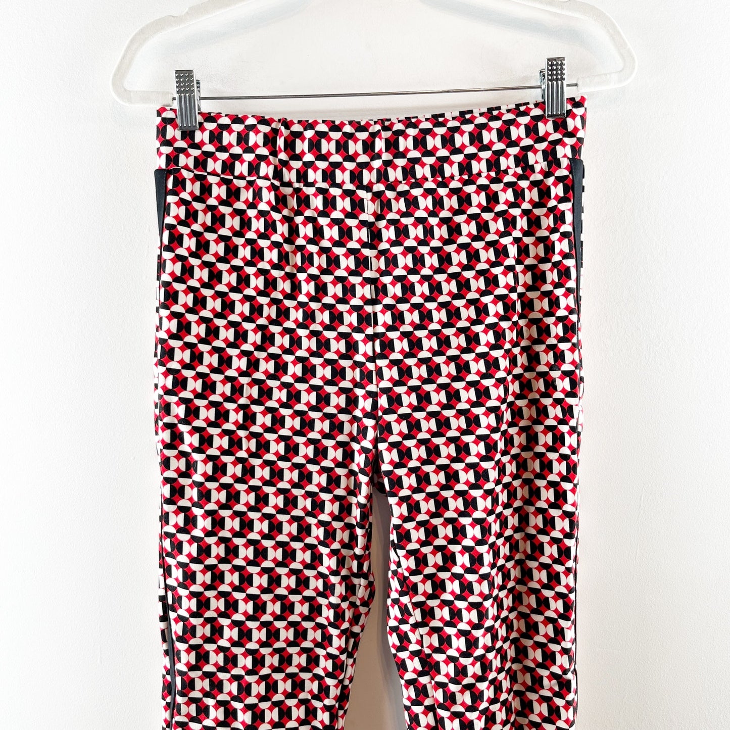 Maeve Anthropologie Pull On Bootcut Printed Pants Red Black Small