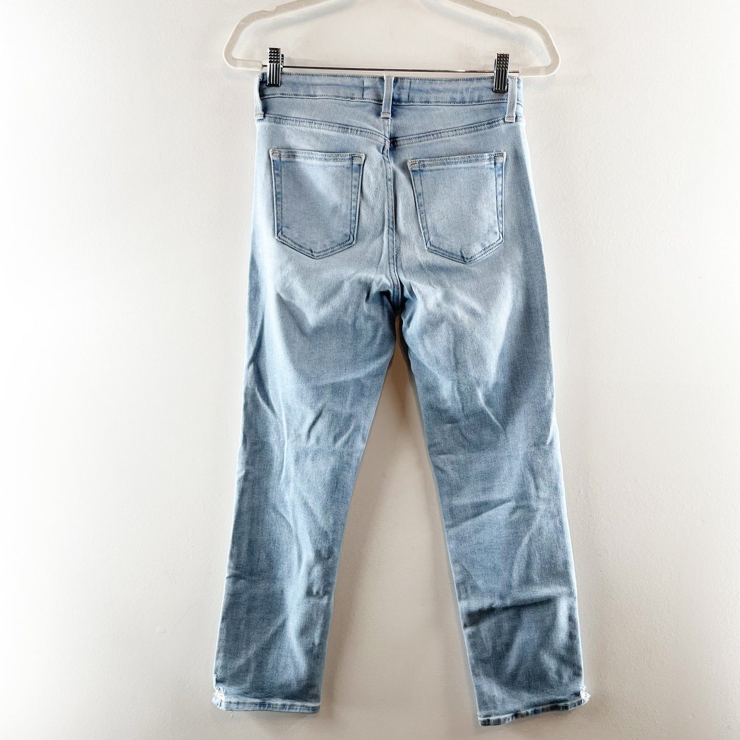 Just Black Denim The Arrow Light Wash High Waisted Straight Jeans Blue 27